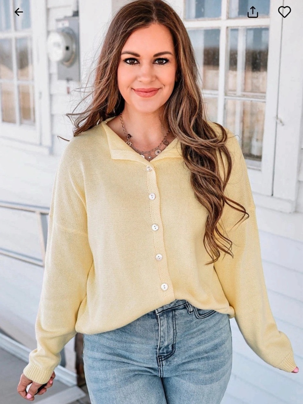 Yellow Button cardigan